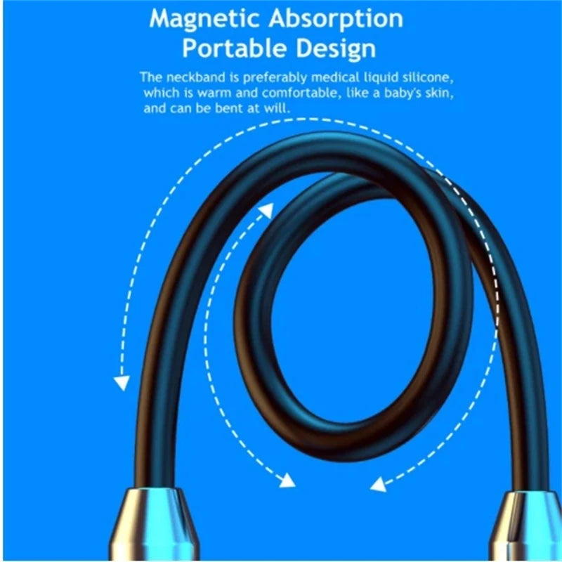 Auriculares inalámbricos Bluetooth con banda para el cuello, intrauditivos con micrófono, deportivos, con banda para el cuello, Bluetooth