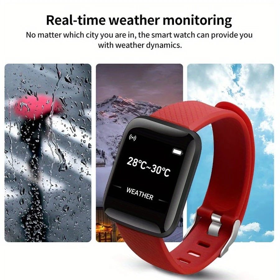 Reloj inteligente para hombre y mujer, pulsera con mensaje, Monitor de Fitness, regalo de cumpleaños, reloj electrónico para Android IOS