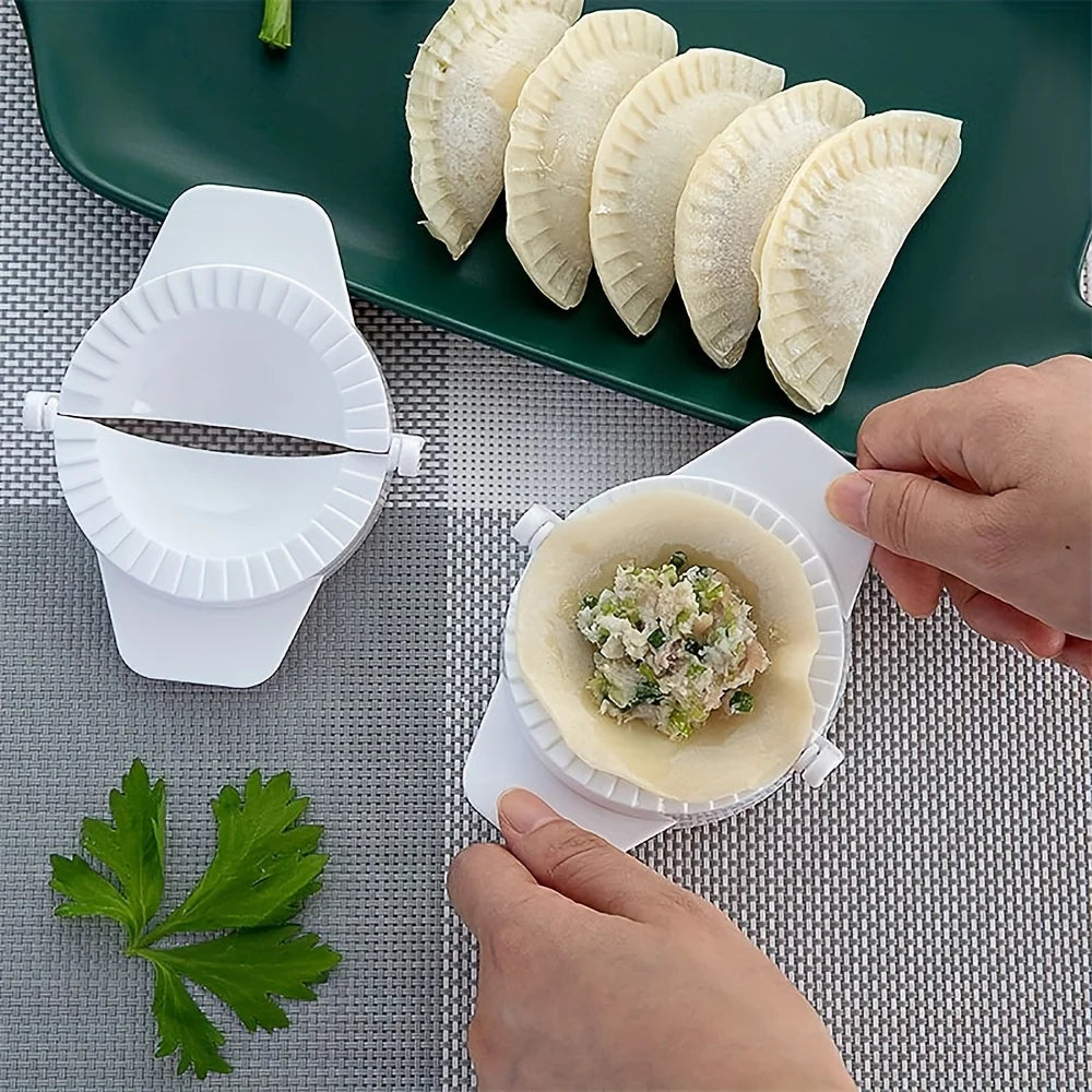 Máquina para hacer dumplings DIY, prensa de 4 tamaños para Ravioli, masa de pastelería, molde Gyoza, herramienta de molde, fácil, respetuoso con el medio ambiente