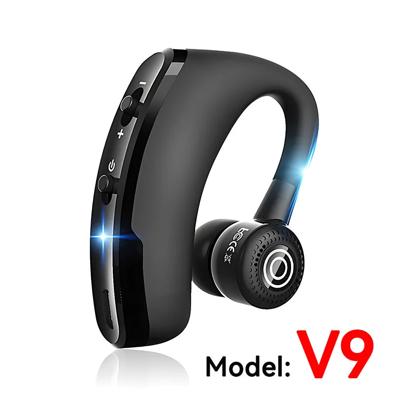 Nuevo Auricular inalámbrico Bluetooth V8 con micrófono HD, auriculares estéreo, auriculares de negocios con llamadas manos libres para deportes, conducción, viajes