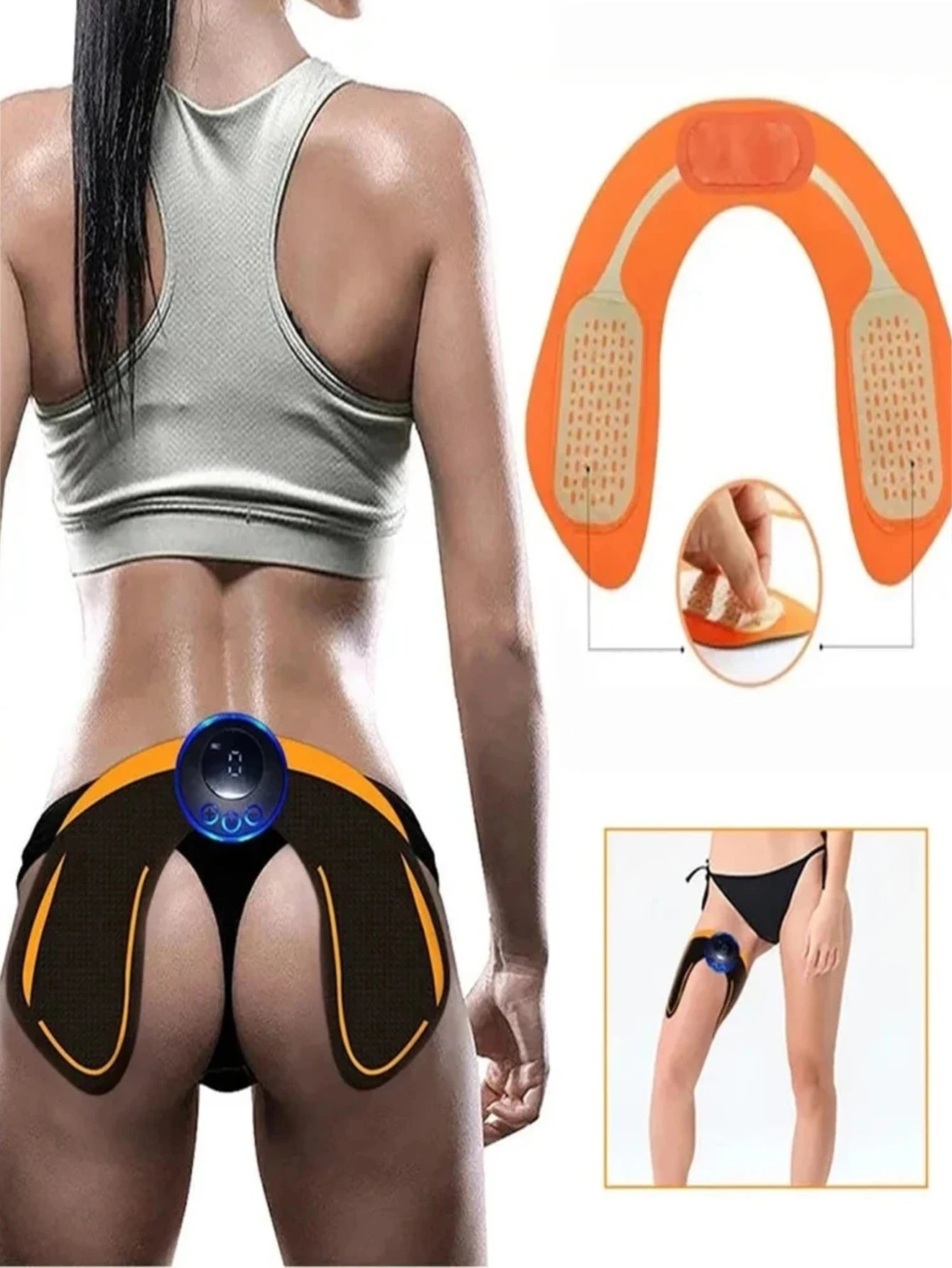 EMS Estimulador muscular Abdominal Fitness ABS parches de entrenamiento de brazos instrumento de ejercicio muscular carga USB hogar hombres
