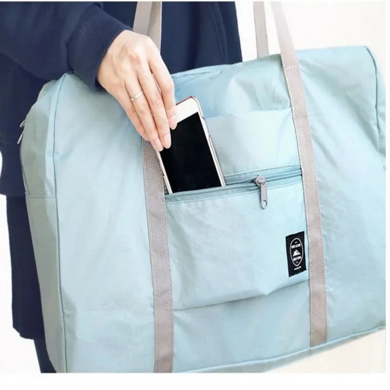 Bolsa de viaje plegable para aerolíneas, bolsa de mano para mujeres y niñas, ligera, de gran capacidad, deportiva, viaje de fin de semana durante la noche
