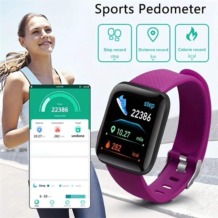 Reloj inteligente para hombre y mujer, pulsera con mensaje, Monitor de Fitness, regalo de cumpleaños, reloj electrónico para Android IOS
