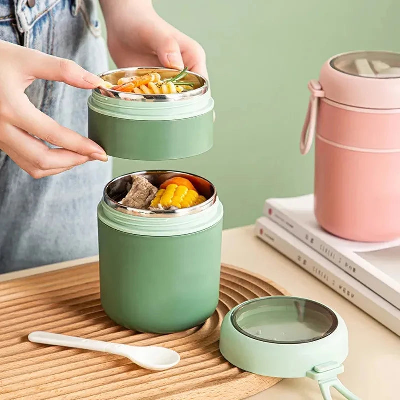 Tarro térmico para alimentos de 530ml/710ml, taza de sopa aislada, contenedores termo, fiambrera de acero inoxidable, termo para mantener caliente para niños de la escuela
