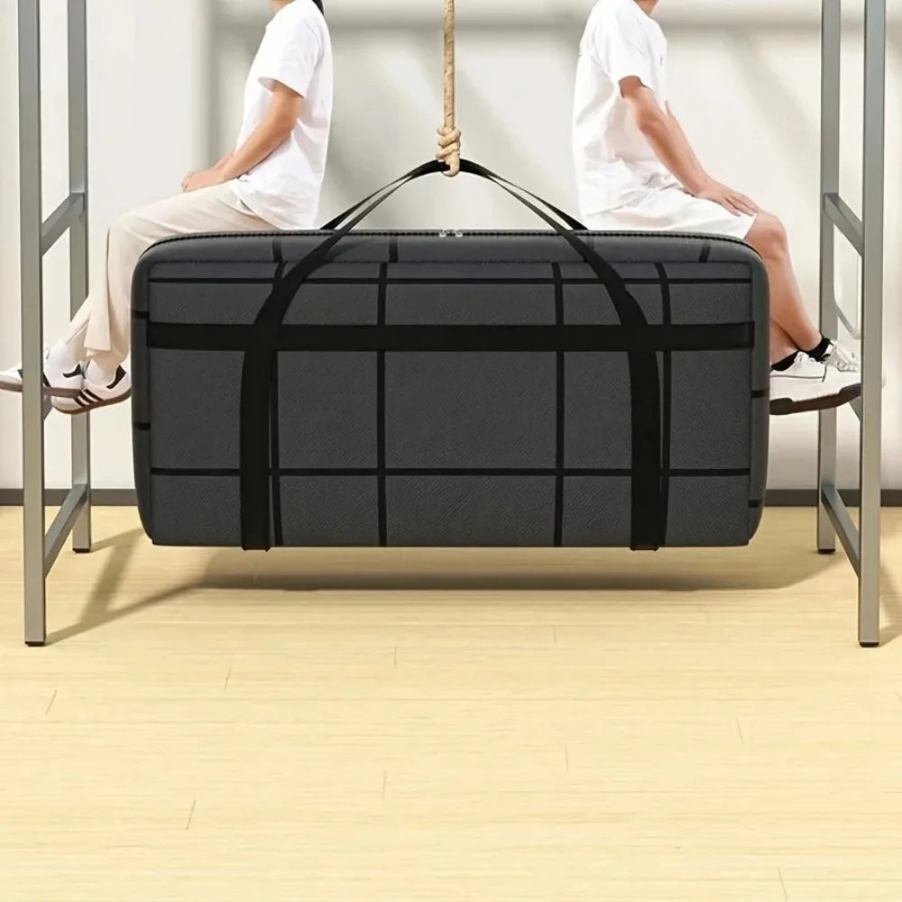 Bolsa de almacenamiento de Material compuesto negro, gran capacidad y súper soporte de carga, a prueba de polvo y humedad con cremallera, 1 ud.