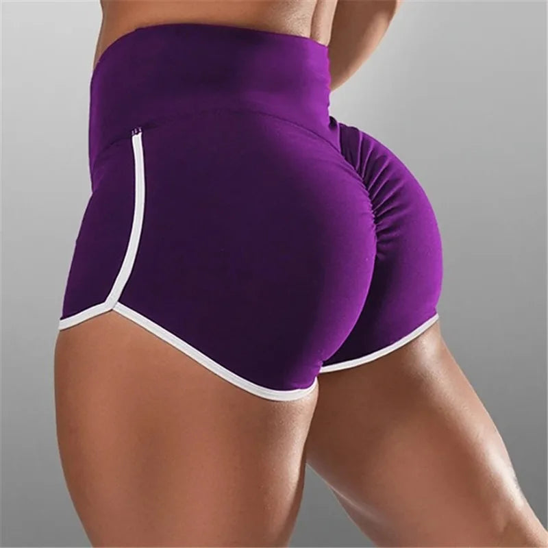 Pantalones cortos deportivos de verano para mujer, pantalones cortos ajustados para gimnasio, pantalones cortos informales para Yoga, pantalones cortos elásticos de cintura baja, ropa de gimnasio