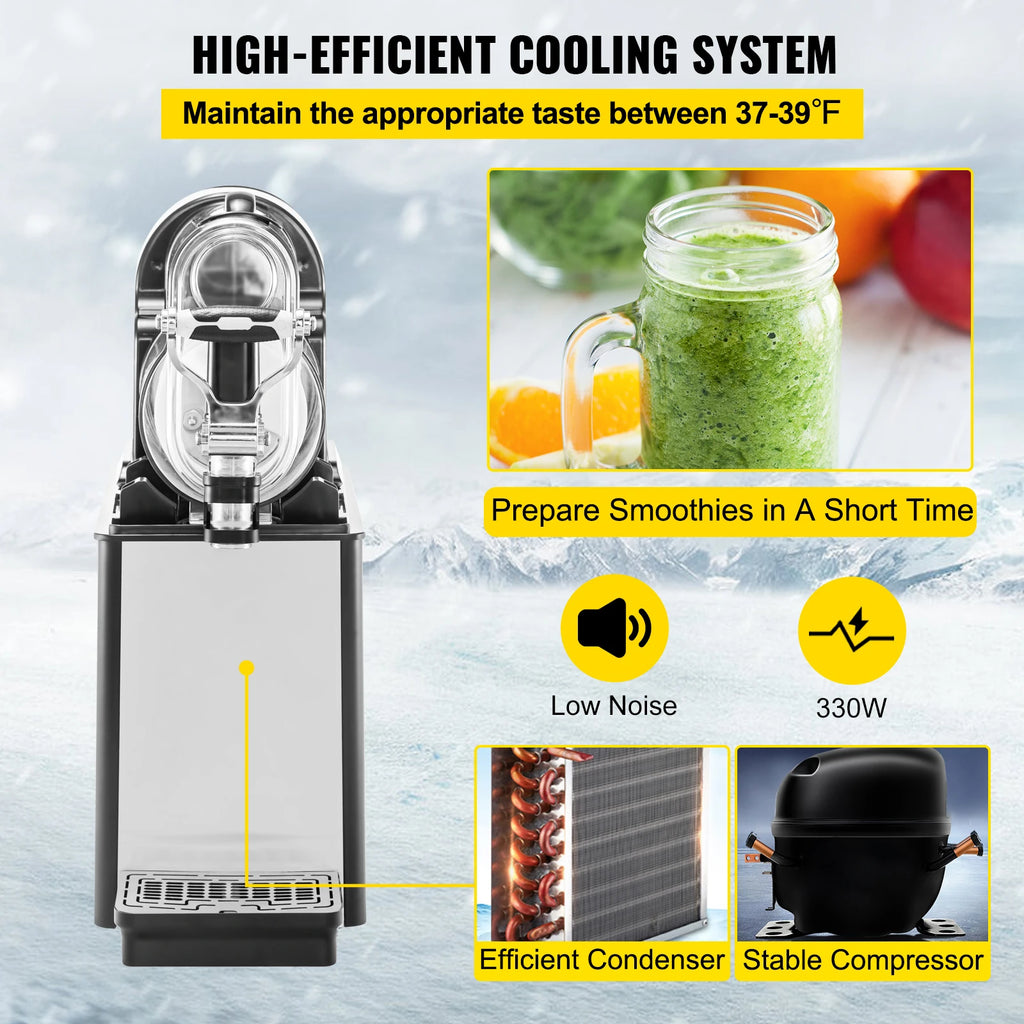 SucceBuy-máquina comercial de batidos, tarro de 3/6L, granizado, dispensador de bebidas congeladas, zumo helado, batido, Granita, máquina expendedora