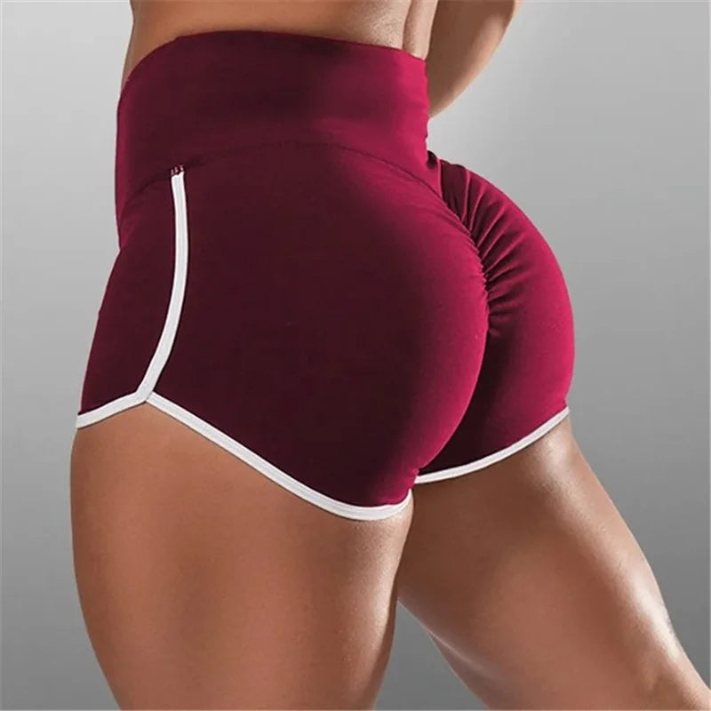 Pantalones cortos deportivos de verano para mujer, pantalones cortos ajustados para gimnasio, pantalones cortos informales para Yoga, pantalones cortos elásticos de cintura baja, ropa de gimnasio