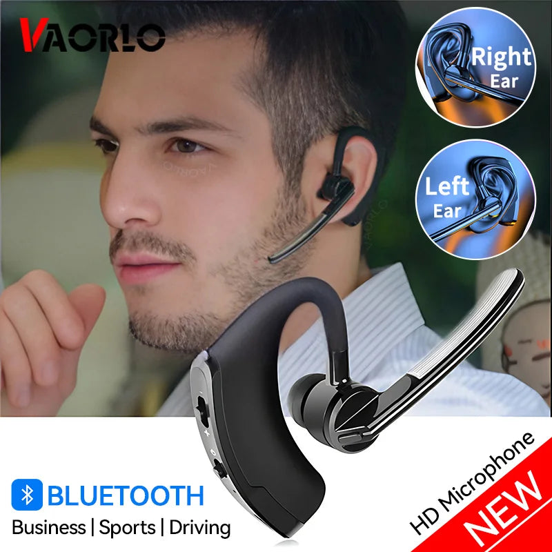 Nuevo Auricular inalámbrico Bluetooth V8 con micrófono HD, auriculares estéreo, auriculares de negocios con llamadas manos libres para deportes, conducción, viajes