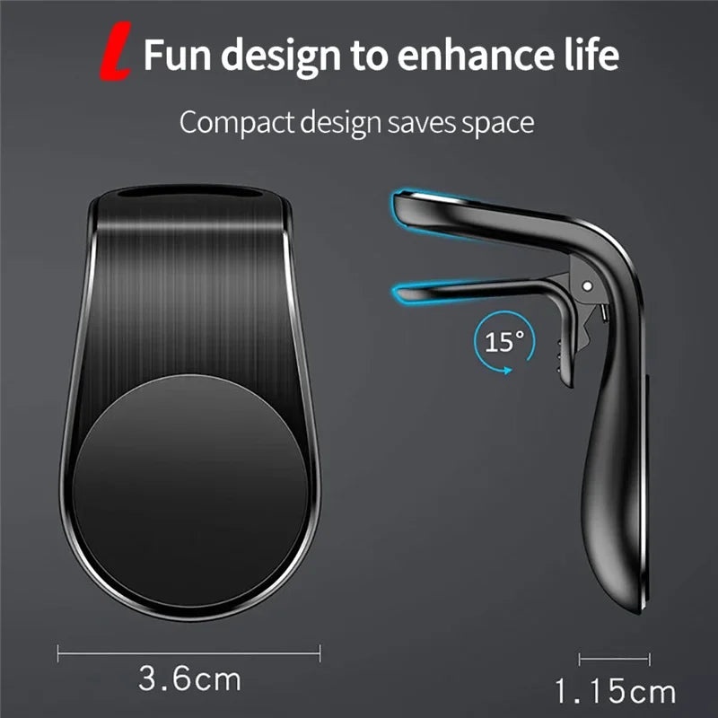 Soporte magnético para teléfono de coche, Clip de ventilación de aire, soporte de montaje móvil para coche, soporte GPS para teléfono móvil en coche para iPhone, Xiaomi, Samsung, LG