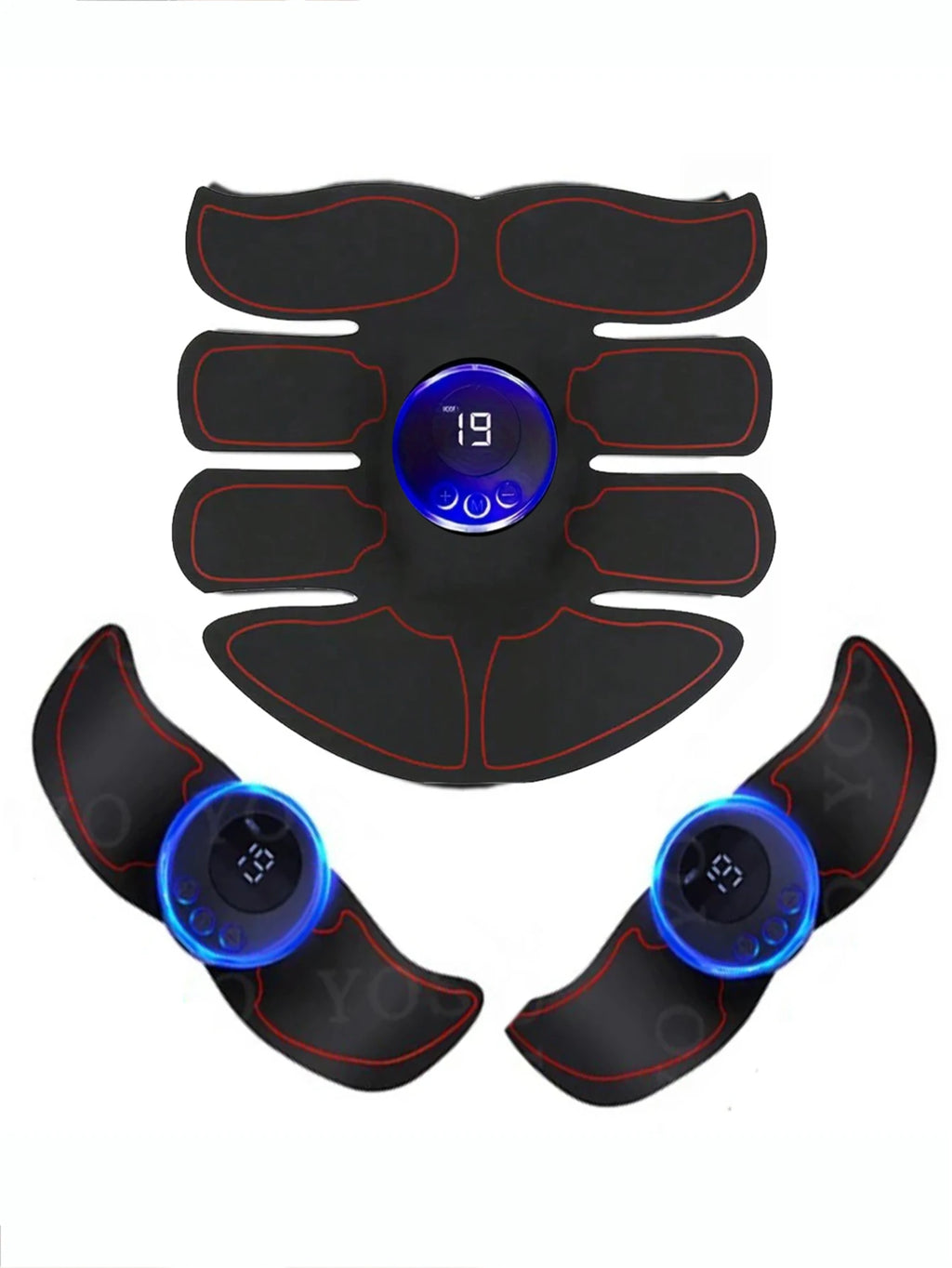 EMS Estimulador muscular Abdominal Fitness ABS parches de entrenamiento de brazos instrumento de ejercicio muscular carga USB hogar hombres