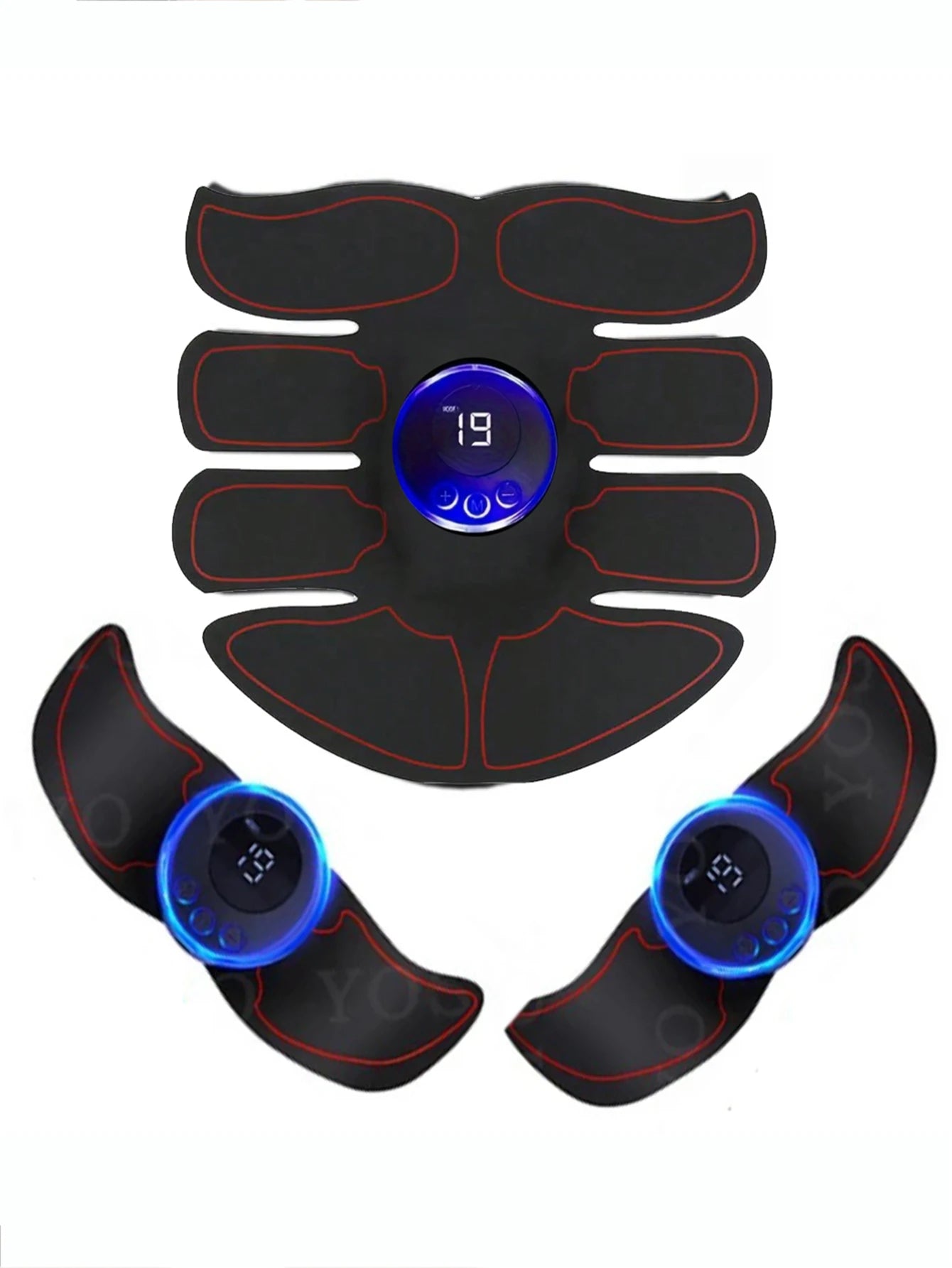 EMS Estimulador muscular Abdominal Fitness ABS parches de entrenamiento de brazos instrumento de ejercicio muscular carga USB hogar hombres