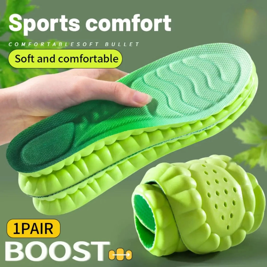 Plantillas deportivas de PU de alta elasticidad, resistentes a los golpes, antibacterianas, antiolor, transpirables, cómodas para cojín de zapatos, 1 par