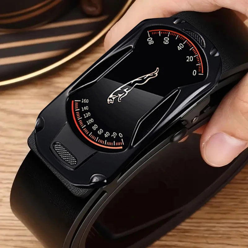 Elegante cinturón de cuero PU para hombre: cinturones de moda para la vida diaria, el ocio, la fiesta, el festival, el trabajo y la hebilla automática de negocios