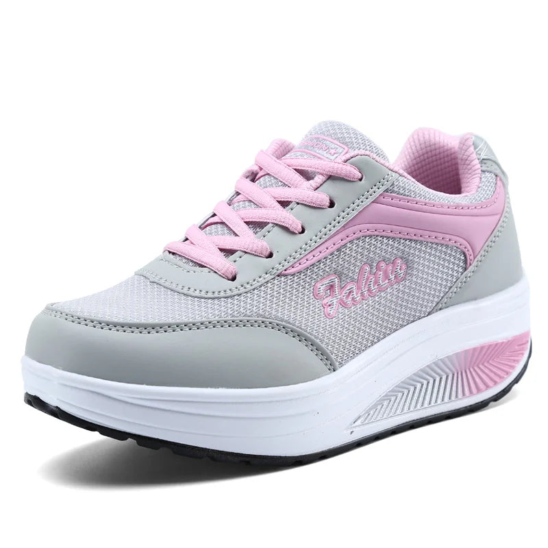 Zapatillas de deporte vulcanizadas para Mujer, zapatos planos de alta calidad, a la moda, de talla grande
