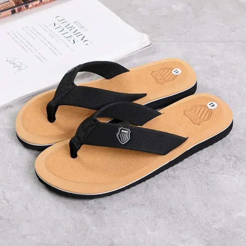 Chanclas de verano para hombre, sandalias de playa, zapatos planos informales antideslizantes, Zapatillas de casa para interiores y exteriores, 2023