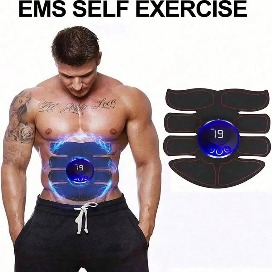 EMS Estimulador muscular Abdominal Fitness ABS parches de entrenamiento de brazos instrumento de ejercicio muscular carga USB hogar hombres