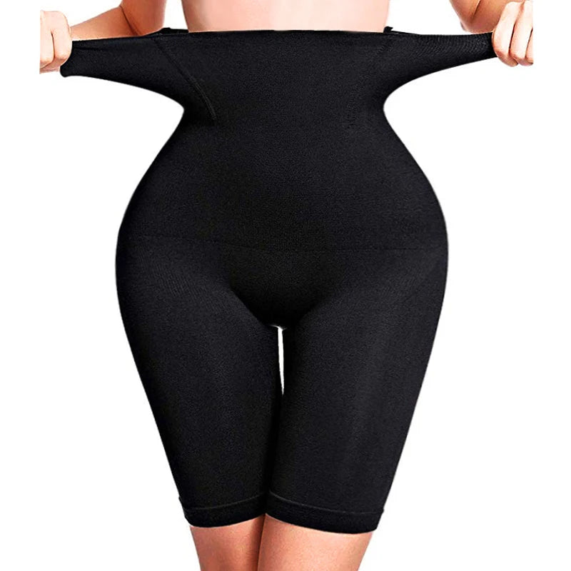 YBFDO Pantalones moldeadores de ángulo plano de cintura alta para mujer, pantalones moldeadores de cuerpo para levantamiento de glúteos posparto, pantalones cortos ajustados, entrenador de cintura