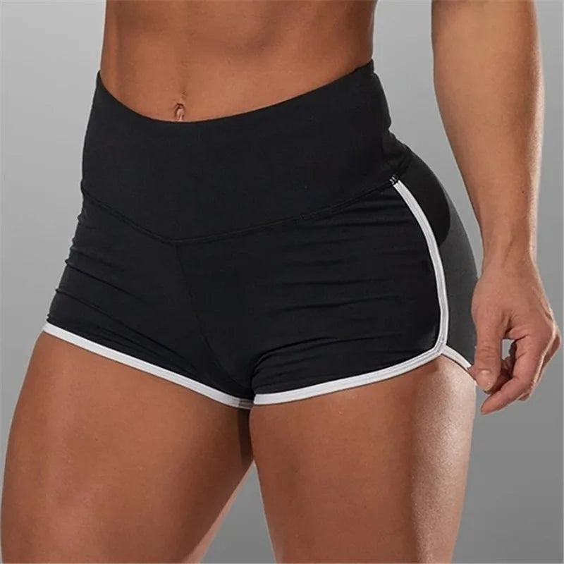 Pantalones cortos deportivos de verano para mujer, pantalones cortos ajustados para gimnasio, pantalones cortos informales para Yoga, pantalones cortos elásticos de cintura baja, ropa de gimnasio