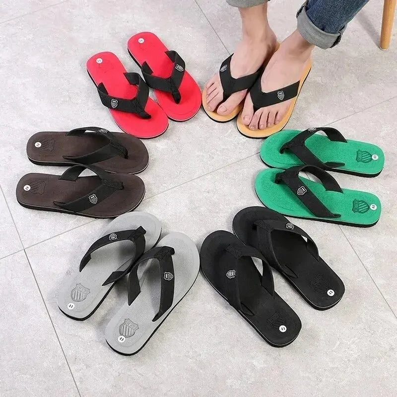 Chanclas de verano para hombre, sandalias de playa, zapatos planos informales antideslizantes, Zapatillas de casa para interiores y exteriores, 2023