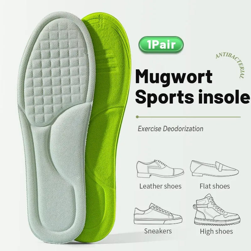 Plantillas deportivas para zapatos, cojín absorbente de impacto transpirable, desodorante suave, masaje 5D, pies para correr, hombres y mujeres