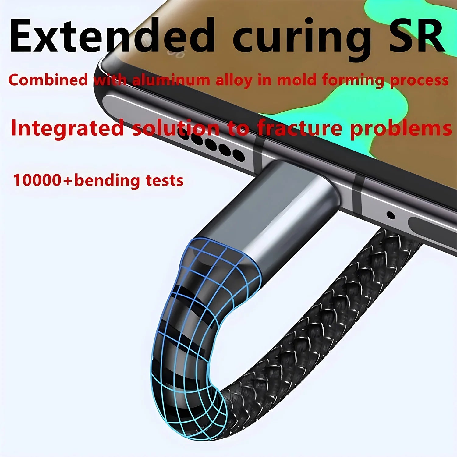 Cable de carga rápida de 100W, Cable cargador múltiple, nailon trenzado, USB múltiple, adaptador de Cable de carga Universal 3 en 1 con Micro tipo C