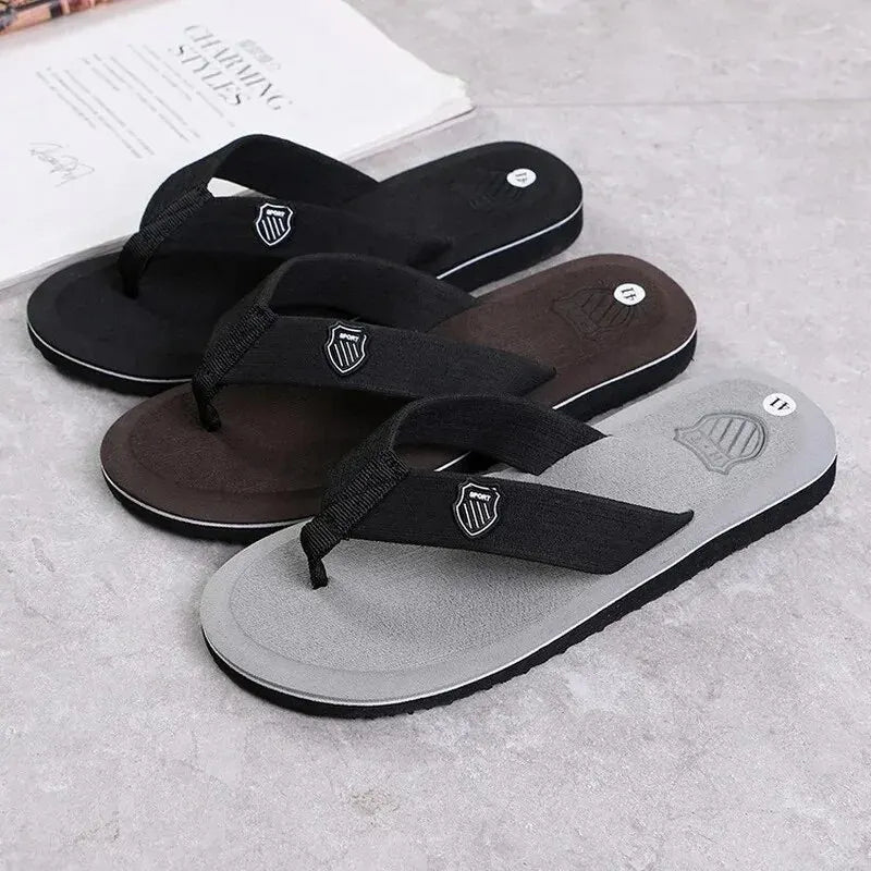 Chanclas de verano para hombre, sandalias de playa, zapatos planos informales antideslizantes, Zapatillas de casa para interiores y exteriores, 2023